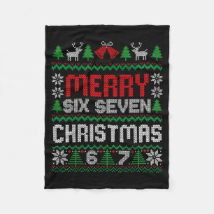 Hässlicher Weihnachtspullover 67 Sechs Sieben 6 7  Fleecedecke