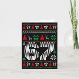 Hässlicher Weihnachtspullover 67 Sechs Sieben 6 7 Karte