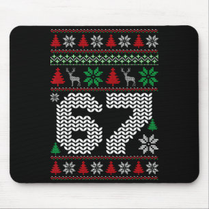 Hässlicher Weihnachtspullover 67 Sechs Sieben 6 7 Mousepad