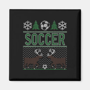 Hässlicher Weihnachtspullover Fußball Magnet