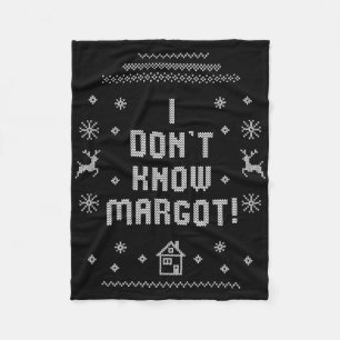 Hässlicher Weihnachtspullover Ich kenne Margot nic Fleecedecke