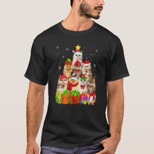 Hässlicher Weihnachtspullover Katzenbaum Perserkat T-Shirt