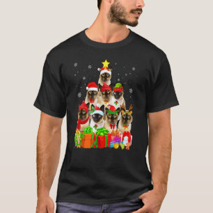 Hässlicher Weihnachtspullover Katzenbaum Tonkinese T-Shirt