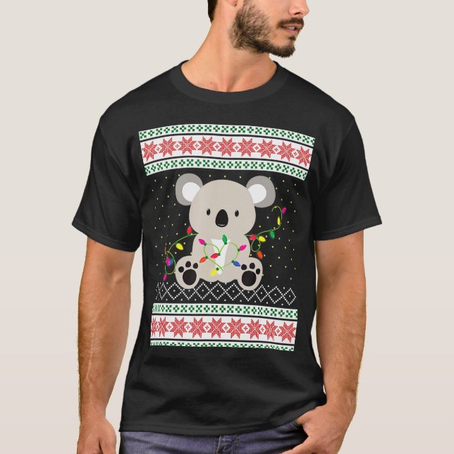 Hässlicher Weihnachtspullover Koala Bär W Xmas Lic T-Shirt (Vorderseite)