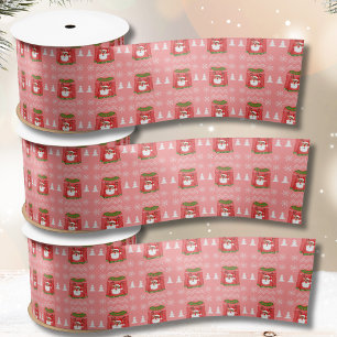 Hässlicher Weihnachtspullover Lustiges Rentier Wei Satinband