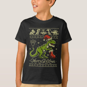 Hässlicher Weihnachtspullover mit Dinosaurier - Lu T-Shirt