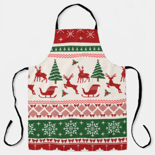 Hässlicher Weihnachtspullover Nordisches Rentiermu Schürze