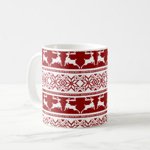 Hässlicher Weihnachtspullover Rentier Kaffeetasse