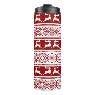 Hässlicher Weihnachtspullover Rentier Thermosbecher