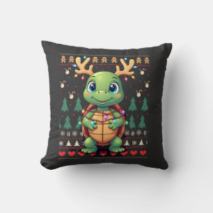 Hässlicher Weihnachtspullover-Stil beleuchtete Sch Kissen