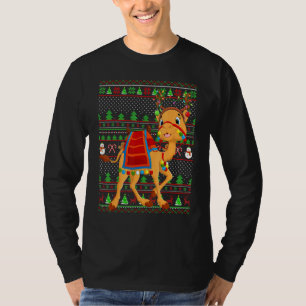 Hässlicher Weihnachtspullover-Stil beleuchtetes Ka T-Shirt