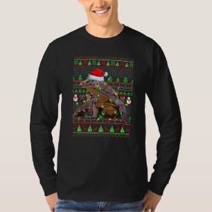 Hässlicher Weihnachtspullover-Stil-Beleuchtung Kom T-Shirt