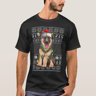 Hässlicher Weihnachtspullover-Stil Santa Deutscher T-Shirt