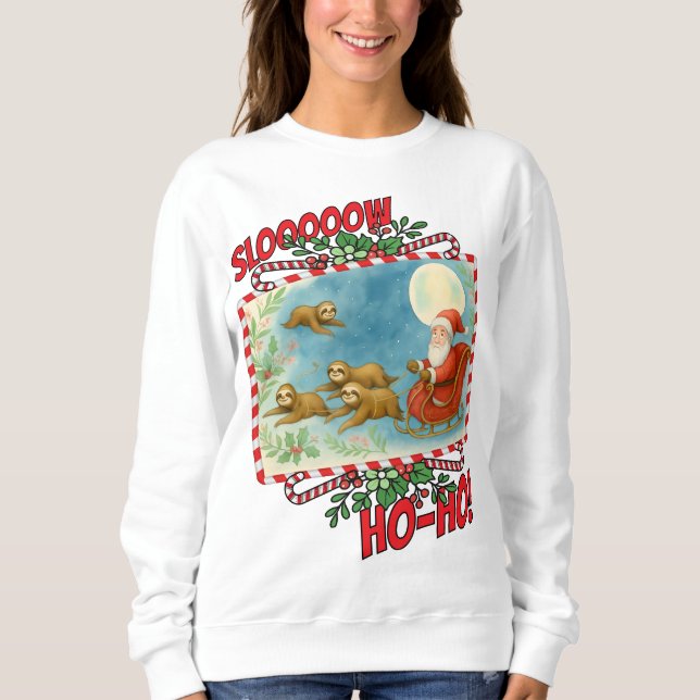 Hässlicher Weihnachtspullover Weihnachtsmann Schli Sweatshirt (Vorderseite)