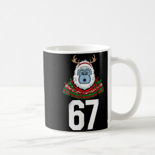 Hässlicher Weihnachtspullover Yeti Gorilla Rentier Kaffeetasse