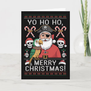 Hässlicher Weihnachtspullover Yo Ho Ho Spaß Frohe Karte
