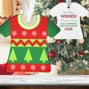 Hässlicher Weihnachtspulover-Preis Ornament