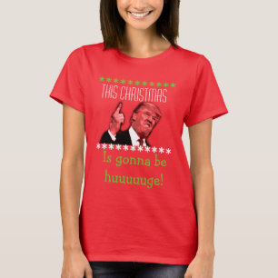 Hässlicher WeihnachtsT - Shirt Donald Trump für
