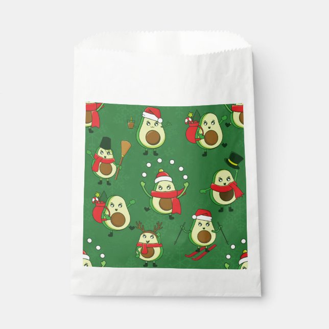 hässlicher Weihnachtsweih avocado santa Winter Geschenktütchen (Vorderseite)