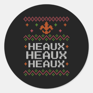 Hässliches Cajun-Weihnachten Xmas New Orleans Sout Runder Aufkleber