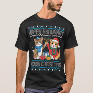 Hässliches Chanukka - Fröhliches Chanukka Meowy We T-Shirt