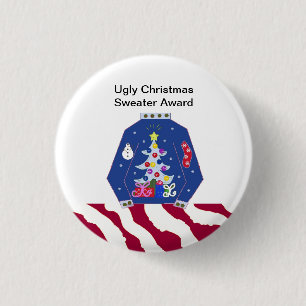 Hässliches-Christmas-T-Shirt-Auszeichnung Button