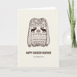Hässliches Pullover-Wetter-Urlaub Essentials Karte