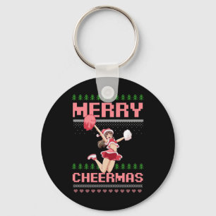 Hässliches Stil Merry Cheermas Design Weihnachten Schlüsselanhänger