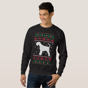 Hässliches Strickjacke-Airedale-Hundweihnachten Sweatshirt
