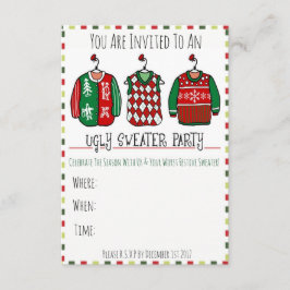 Hässliches Strickjacke-Party laden ein Einladung