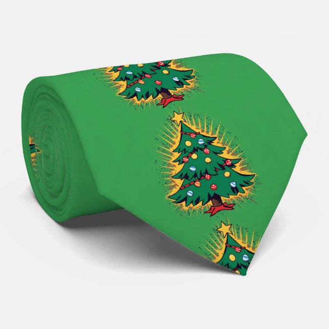 Hässliches Weihnachten  Krawatte (Gerollt)