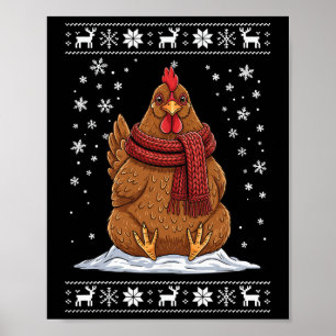 Hässliches Weihnachten mit Hühnchen  Poster