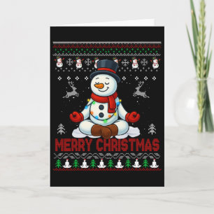 Hässliches Weihnachts-Yoga-Schneemann-Shirt Süßer  Karte