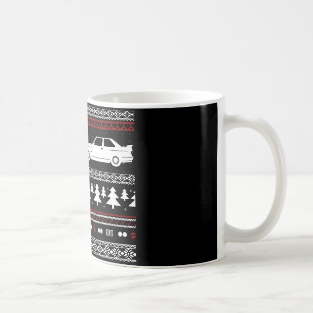 Hässliches Weihnachtseuropäische Sport-Auto-Tasse Tasse (Rechts)