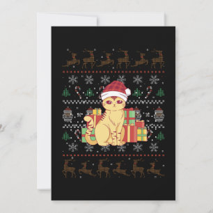 Hässliches Weihnachtsgeschenk Weihnachtskatze Einladung