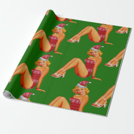 hässliches Weihnachtspulli Button Geschenkpapier