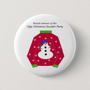 Hässliches Weihnachtspullover-Auszeichnung Button