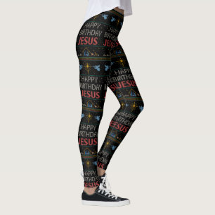 Hässliches Weihnachtspullover-Design Alles Gute zu Leggings