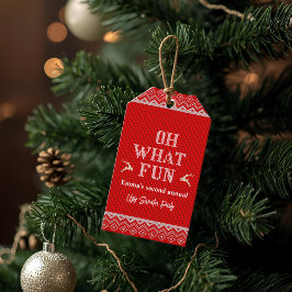 Hässliches Weihnachtspullover-Fest Geschenkanhänger