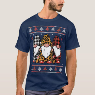Hässliches Weihnachtspullover-Gnome-T-Shirt T-Shirt