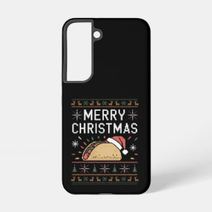 Hässliches Weihnachtspullover-Lichter-Santa-Taco-W Samsung Galaxy Hülle