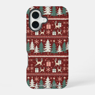 hässliches Weihnachtspullover-Muster iPhone 16 Hülle