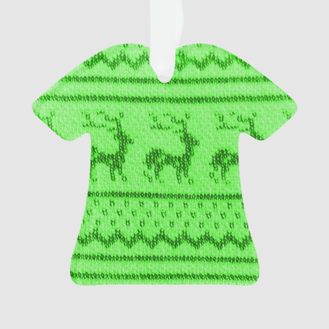 Hässliches Weihnachtspullover-Muster Ornament (Vorderseite)