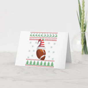 Hässliches Weihnachtspullover Rugby Sport Liebhabe Karte