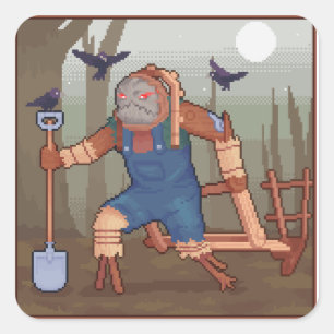 Hast du Angst? Quadratischer Aufkleber