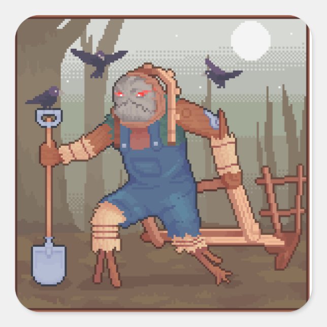 Hast du Angst? Quadratischer Aufkleber (Vorderseite)