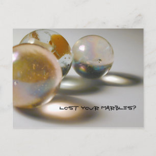 Hast du deine Marbles verloren? Postkarte