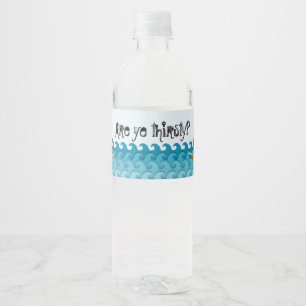 Hast du Durst? Wasserflaschenetikett