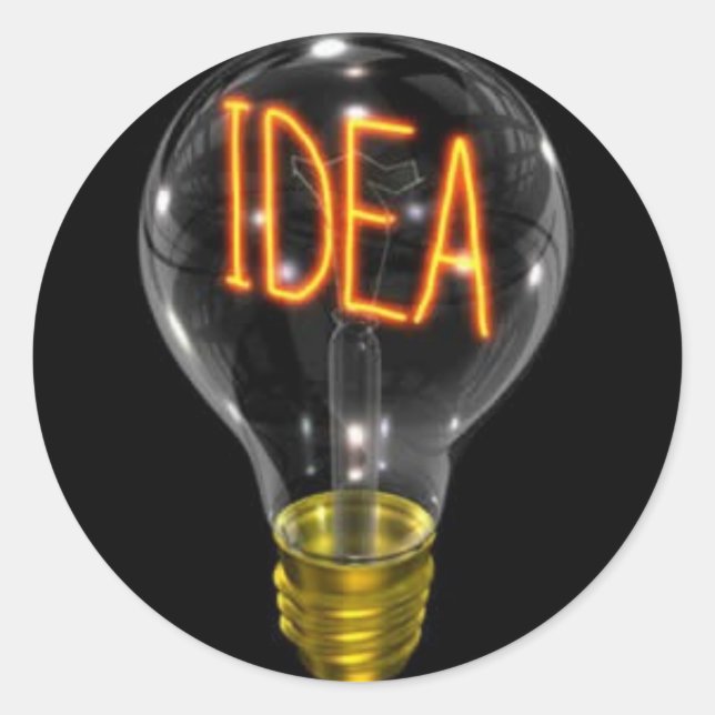 Hast du eine Idee? Runder Aufkleber (Vorderseite)