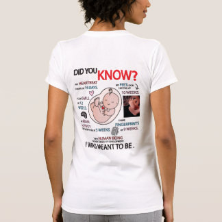 "Hast du es gewusst?" Pro-Life Information T - Shi T-Shirt
